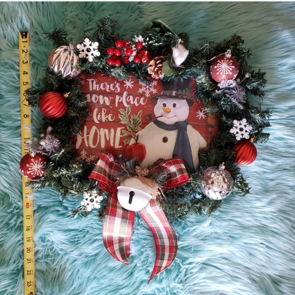 Handmade Christmas plaid truck wreath - Picture 1 of 3